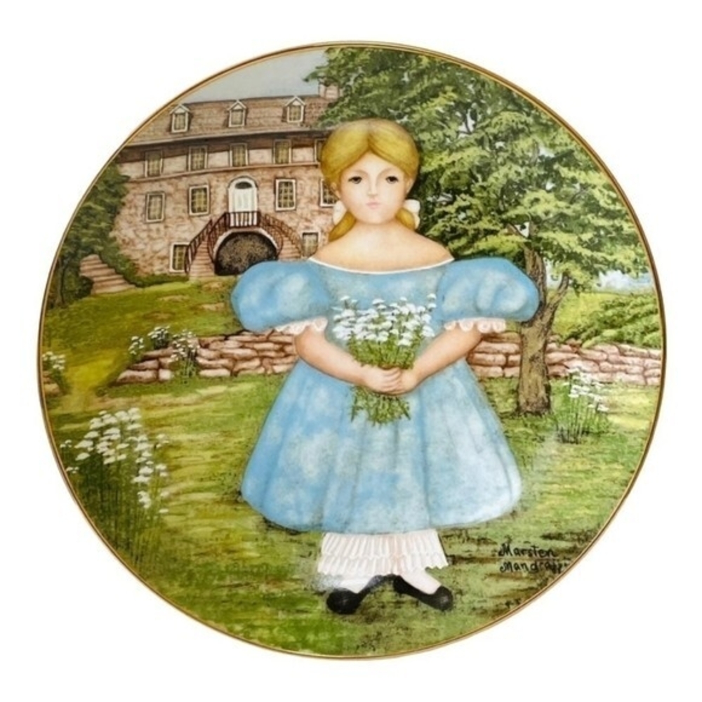 Knowles Ann by the Terrace Plate 1986 Marsten Mandrajji 8.5" Limited Edition